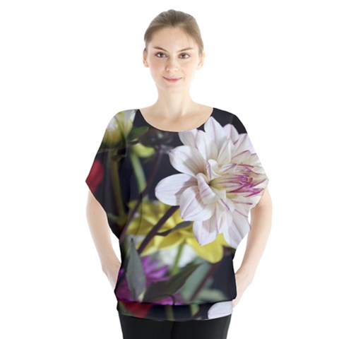 Dahlias Dahlia Dahlia Garden Blouse by Celenk