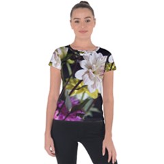 Dahlias Dahlia Dahlia Garden Short Sleeve Sports Top 