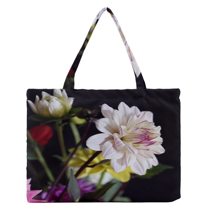 Dahlias Dahlia Dahlia Garden Zipper Medium Tote Bag