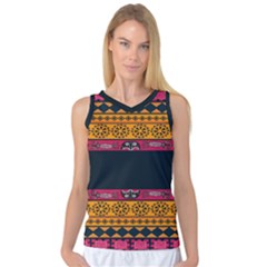 Pattern Ornaments Africa Safari Women s Basketball Tank Top by Celenk