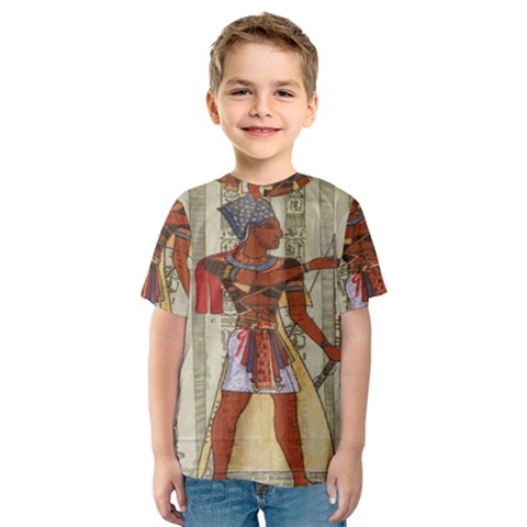 Egyptian Design Man Royal Kids  Sport Mesh Tee by Celenk