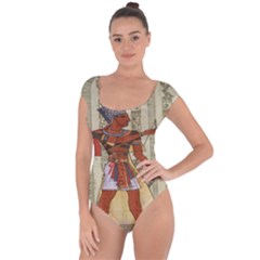 Egyptian Design Man Royal Short Sleeve Leotard  by Celenk