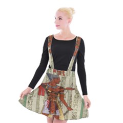 Egyptian Design Man Royal Suspender Skater Skirt by Celenk