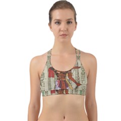 Egyptian Design Man Royal Back Web Sports Bra