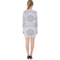 Mandala Ethnic Pattern V-neck Bodycon Long Sleeve Dress View2