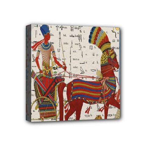 Egyptian Tutunkhamun Pharaoh Design Mini Canvas 4  X 4  by Celenk