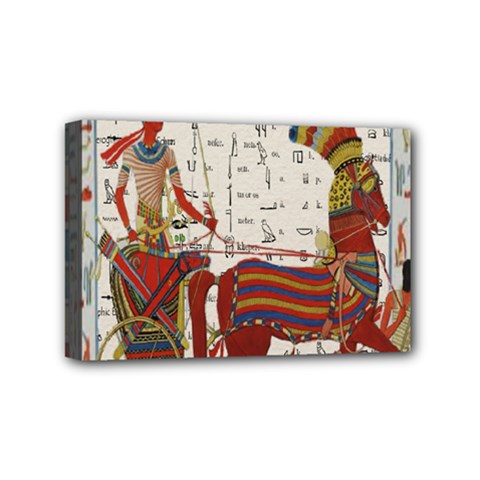 Egyptian Tutunkhamun Pharaoh Design Mini Canvas 6  X 4  by Celenk