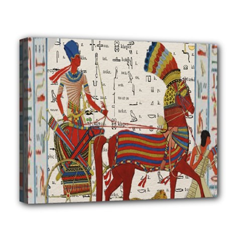 Egyptian Tutunkhamun Pharaoh Design Deluxe Canvas 20  X 16   by Celenk