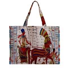 Egyptian Tutunkhamun Pharaoh Design Zipper Mini Tote Bag by Celenk