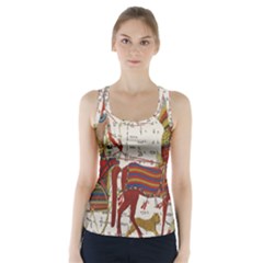 Egyptian Tutunkhamun Pharaoh Design Racer Back Sports Top by Celenk