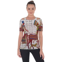 Egyptian Tutunkhamun Pharaoh Design Short Sleeve Top by Celenk