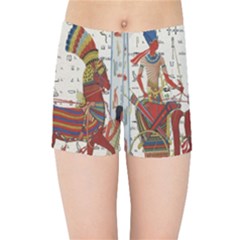 Egyptian Tutunkhamun Pharaoh Design Kids Sports Shorts