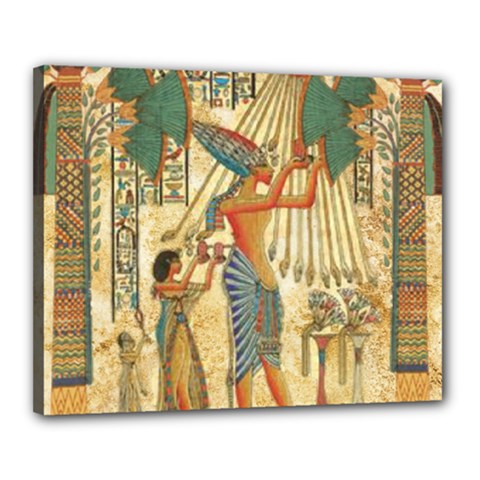 Egyptian Man Sun God Ra Amun Canvas 20  X 16  by Celenk