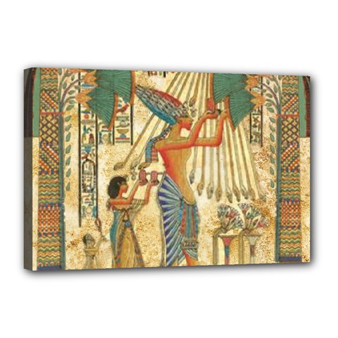 Egyptian Man Sun God Ra Amun Canvas 18  X 12  by Celenk