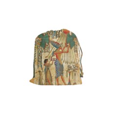 Egyptian Man Sun God Ra Amun Drawstring Pouches (Small) 