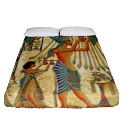 Egyptian Man Sun God Ra Amun Fitted Sheet (Queen Size)