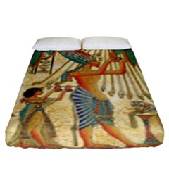 Egyptian Man Sun God Ra Amun Fitted Sheet (King Size)