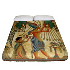 Egyptian Man Sun God Ra Amun Fitted Sheet (California King Size)