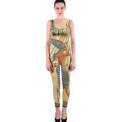 Egyptian Man Sun God Ra Amun Onepiece Catsuit by Celenk