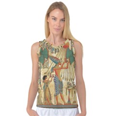 Egyptian Man Sun God Ra Amun Women s Basketball Tank Top