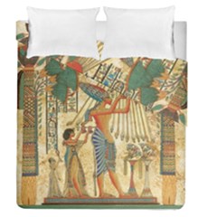 Egyptian Man Sun God Ra Amun Duvet Cover Double Side (Queen Size)