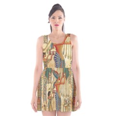 Egyptian Man Sun God Ra Amun Scoop Neck Skater Dress