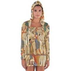 Egyptian Man Sun God Ra Amun Long Sleeve Hooded T-shirt