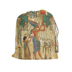 Egyptian Man Sun God Ra Amun Drawstring Pouches (Extra Large)