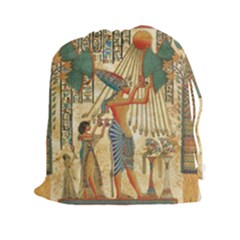 Egyptian Man Sun God Ra Amun Drawstring Pouches (XXL)