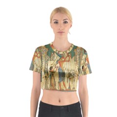 Egyptian Man Sun God Ra Amun Cotton Crop Top