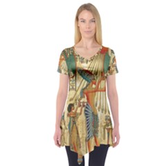 Egyptian Man Sun God Ra Amun Short Sleeve Tunic 