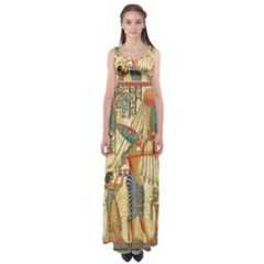 Egyptian Man Sun God Ra Amun Empire Waist Maxi Dress