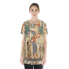 Egyptian Man Sun God Ra Amun Skirt Hem Sports Top