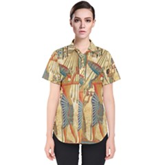 Egyptian Man Sun God Ra Amun Women s Short Sleeve Shirt