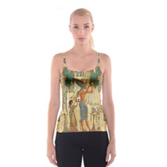 Egyptian Man Sun God Ra Amun Spaghetti Strap Top by Celenk