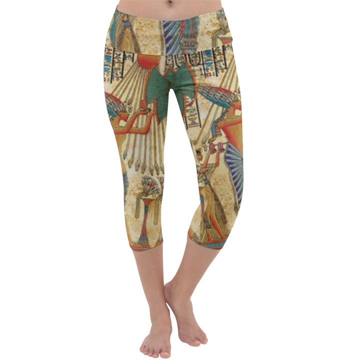 Egyptian Man Sun God Ra Amun Capri Yoga Leggings