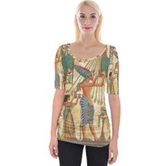 Egyptian Man Sun God Ra Amun Wide Neckline Tee