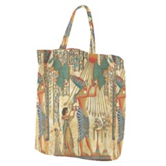 Egyptian Man Sun God Ra Amun Giant Grocery Zipper Tote by Celenk