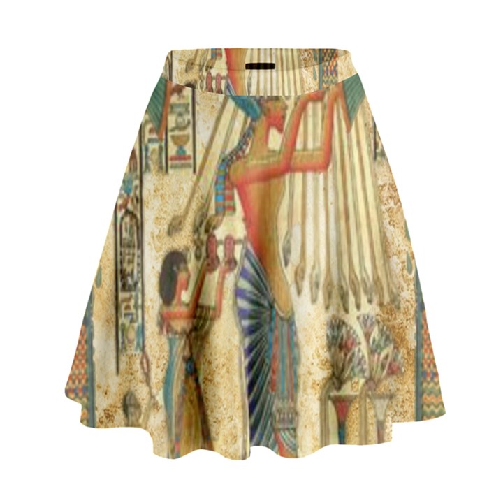 Egyptian Man Sun God Ra Amun High Waist Skirt