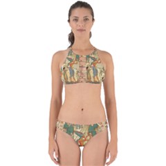 Egyptian Man Sun God Ra Amun Perfectly Cut Out Bikini Set by Celenk