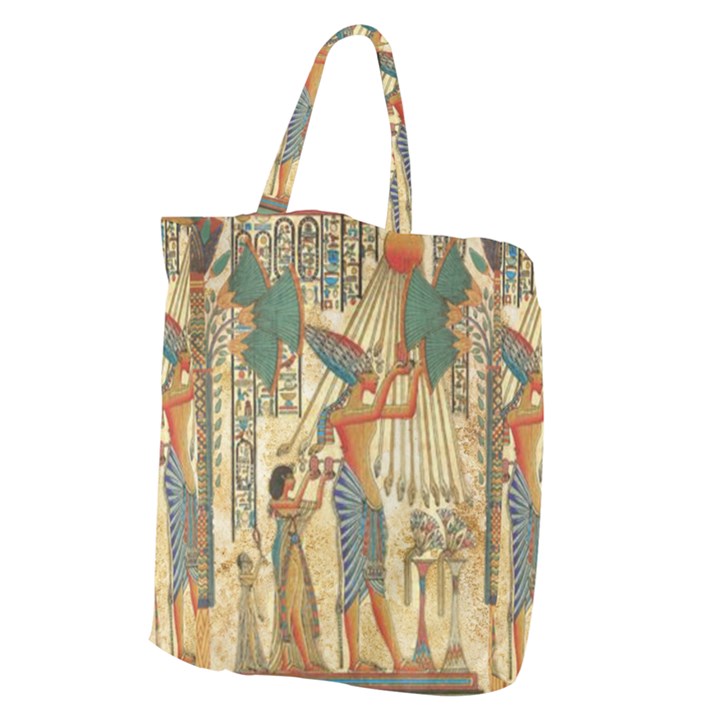 Egyptian Man Sun God Ra Amun Giant Grocery Zipper Tote