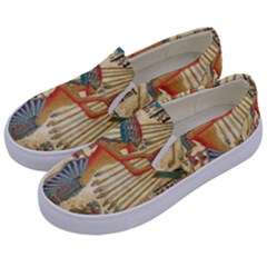 Egyptian Man Sun God Ra Amun Kids  Canvas Slip Ons by Celenk