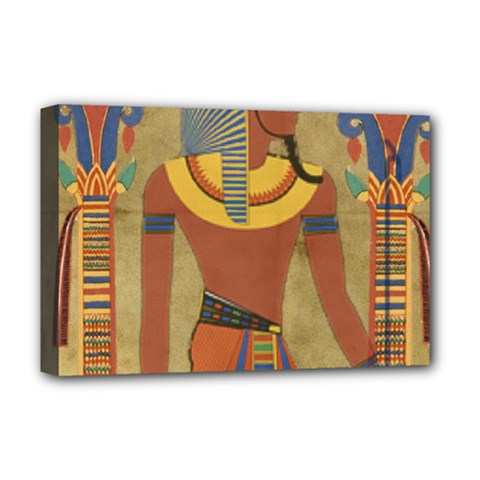 Egyptian Tutunkhamun Pharaoh Design Deluxe Canvas 18  X 12   by Celenk