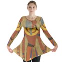 Egyptian Tutunkhamun Pharaoh Design Long Sleeve Tunic  View1