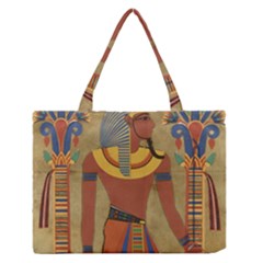 Egyptian Tutunkhamun Pharaoh Design Zipper Medium Tote Bag by Celenk