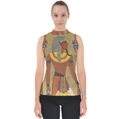 Egyptian Tutunkhamun Pharaoh Design Shell Top