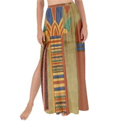 Egyptian Tutunkhamun Pharaoh Design Maxi Chiffon Tie-up Sarong by Celenk