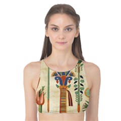 Egyptian Paper Papyrus Hieroglyphs Tank Bikini Top