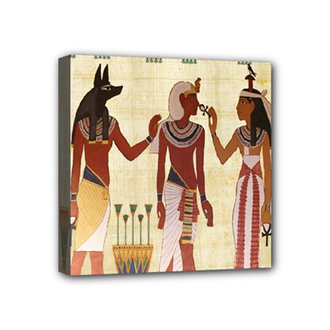 Egyptian Design Man Woman Priest Mini Canvas 4  X 4  by Celenk