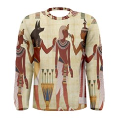 Egyptian Design Man Woman Priest Men s Long Sleeve Tee by Celenk